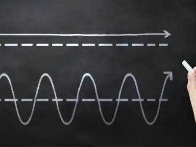 Chalk drawing of electrical currents.