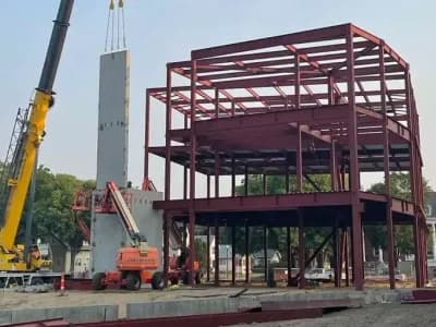 Peska Construction structural steel erection project
