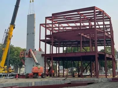 Peska Construction structural steel erection project