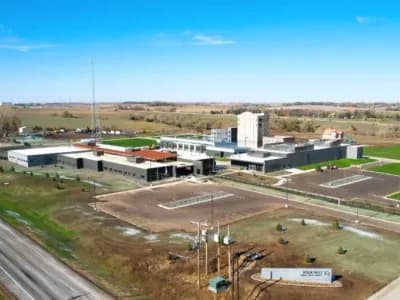 Aerial view of Peska General Contracting project for the Sioux Falls Public Safety Campus
