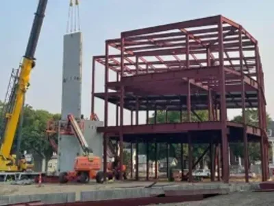 Peska Construction structural steel erection project