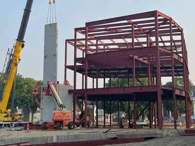 Peska Construction structural steel erection project