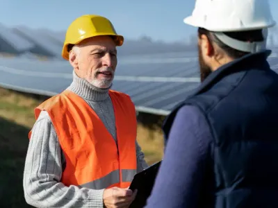 person-near-alternative-energy-plant
