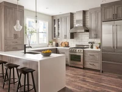 Image of a kitchen island designed and installed by Tucson Cabinets & Stoneworks
