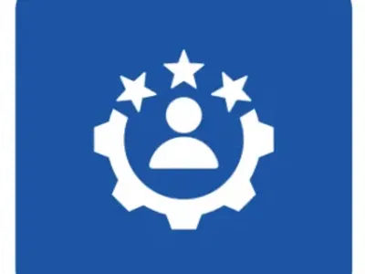 Icon of person with stars and gear.