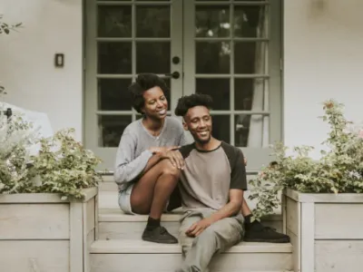 couple sitting on deck