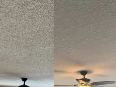 Popcorn Ceiling Removal Before and After Minneapolis Minnesota