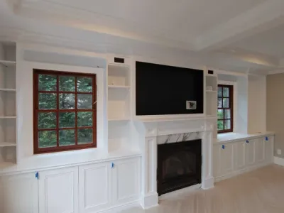 Precision Painting Plus residential interior living room painting