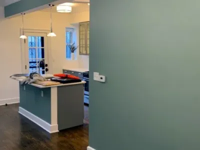 Precision Painting Plus residential house interior living room painting after