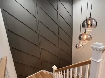 Precision Painting Plus residential house interior hallway painting