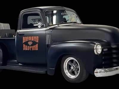 Cut out of old Diamond Roofing truck