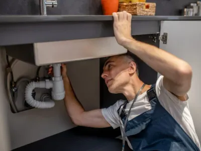 Plumber Repairing Pipe