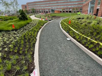Paver patio installed at a brick home in Sleepy Hollow, NY.