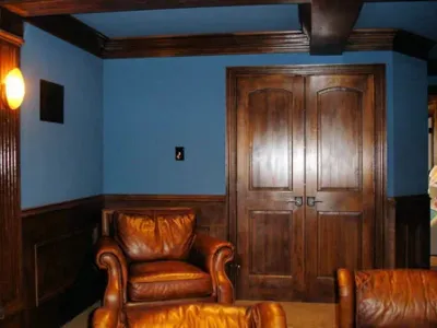 Painted room and ceiling