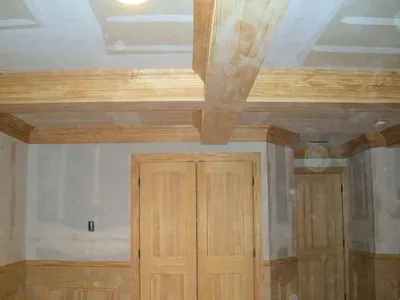 Unpainted room and ceiling