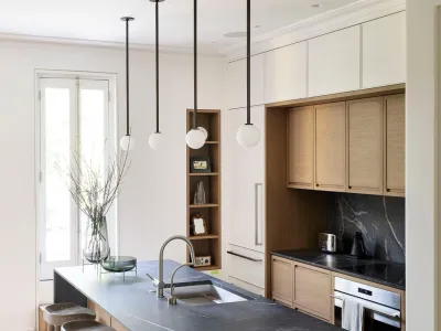 WHITE AND OAK CUSTOM KITCHEN
