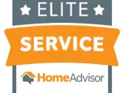 Elite Service badge from HomeAdvisor, symbolizing quality and trust in custom cabinetry and home remodeling solutions by Ace Kustoms.