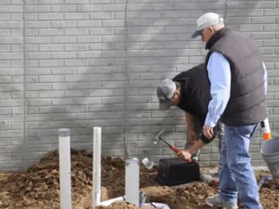 Exterior Water Pipe construction