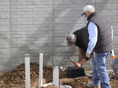 Exterior Water Pipe construction