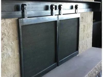 Custom fireplace screens