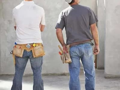 Two construction workers