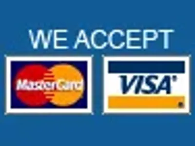 We Accept MasterCard and Visa
