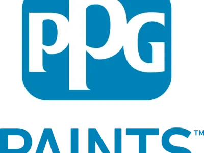 The PPG logo, featuring bold white letters