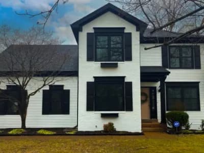 New Home with Black Composite Windows in Nashville.