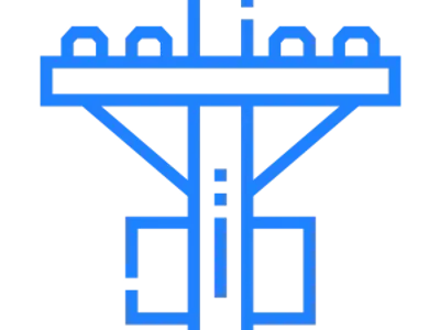 Simple graphic of a power line
