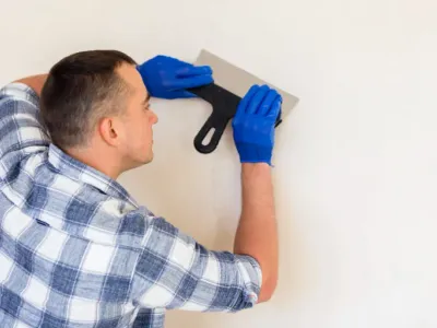 Drywall ceiling crack repair