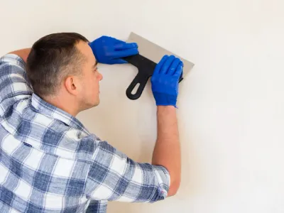 Drywall ceiling crack repair