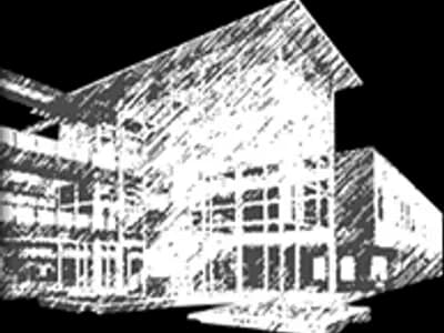 sketch of a building