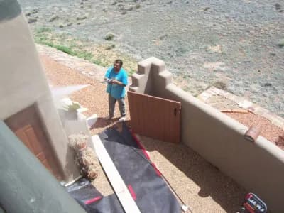 man water blasting stucco
