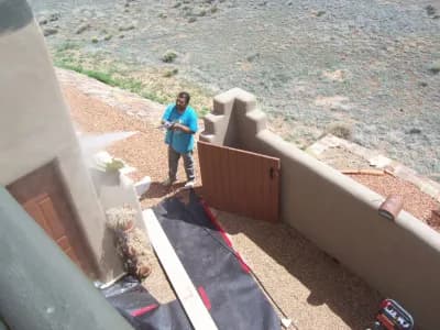 man water blasting stucco