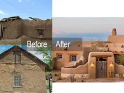 before and after of a home exterior