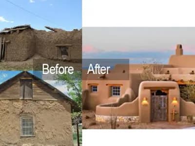 before and after of a home exterior
