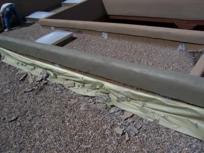 new stucco base on a home