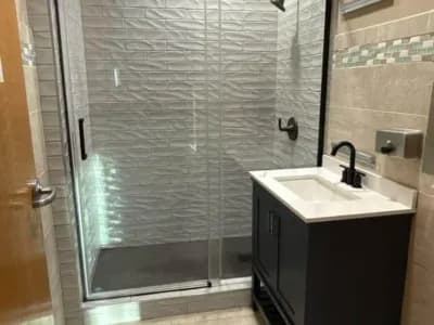Example of a bathroom remodeling home renovation project.