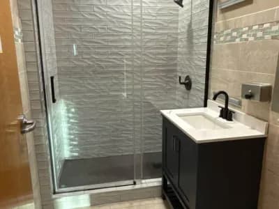 Example of a bathroom remodeling home renovation project.