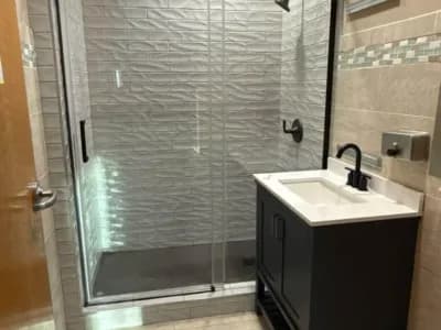 Example of a bathroom remodeling home renovation project.