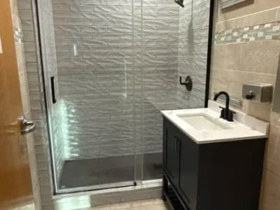 Example of a bathroom remodeling home renovation project.