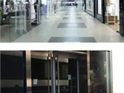 Storefront glass windows