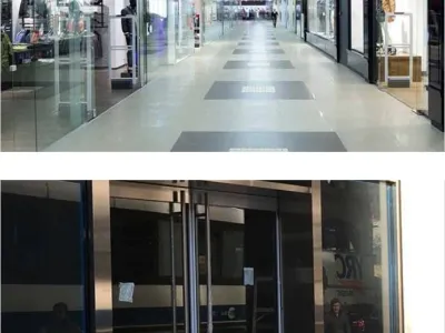 Storefront glass windows