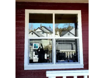 red siding square window from clear choice windows and doors after