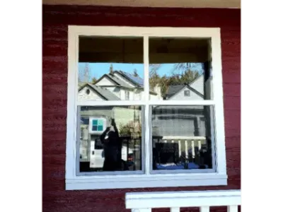 red siding square window from clear choice windows and doors after