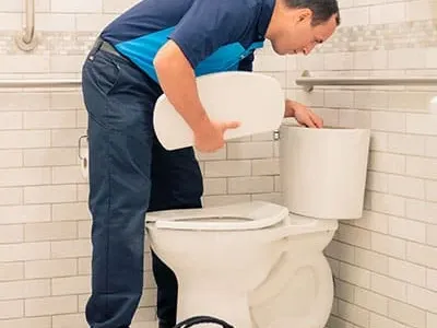 ZPZ Tech checking toilet top