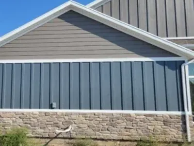 Stone veneer and Hardie Board installation in Highland, Utah