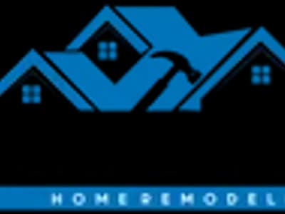 Logo of Great Lakes Home Remodeling with blue houses and text on a white background