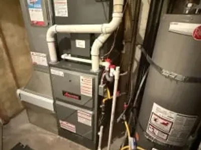 High-efficiency furnace install