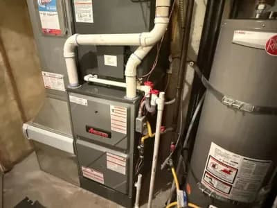 High-efficiency furnace install